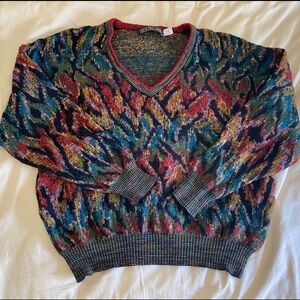 Made in USA Vintage Rick Pallack multicolor sweater